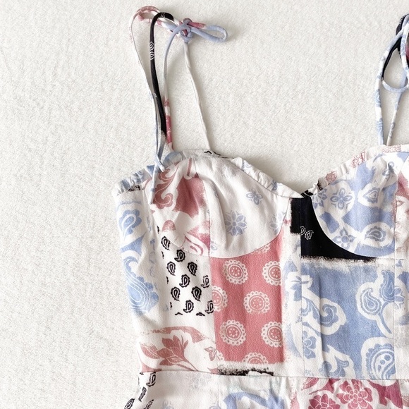 Aritzia Patchwork Mini Dress - Pink, Blue, Black - Picture 1 of 13